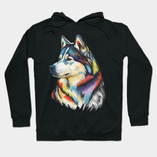 Siberian Husky Dog Art Hoodie